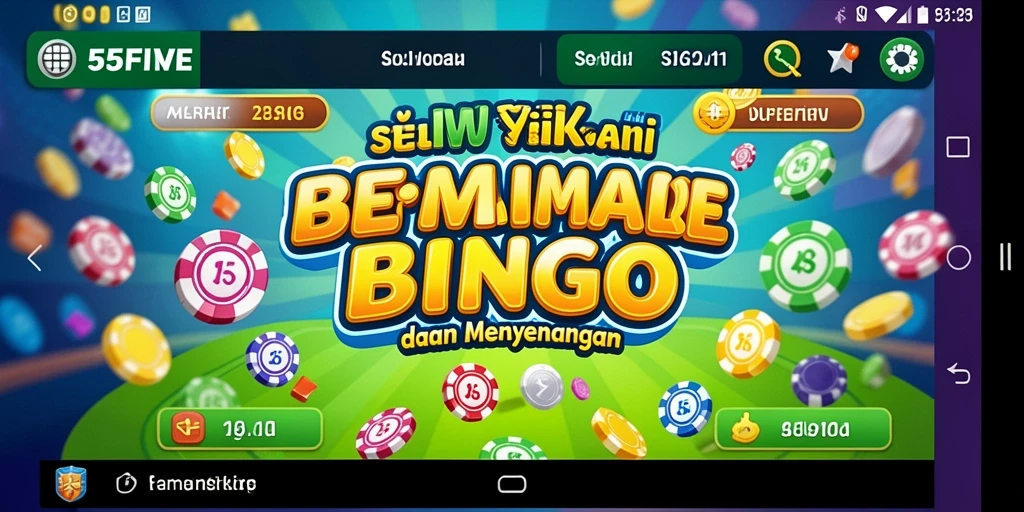 Tangkapan layar dari gameplay seru 55FIVE yang menampilkan Bingo.