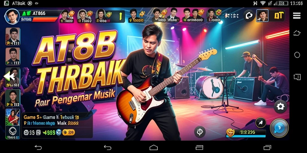 Screenshot gameplay AT866 yang menampilkan pengalaman bermain musik yang interaktif.