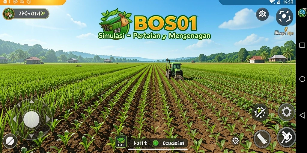 Tampilan gameplay BOS01 yang menarik dan interaktif dalam bertani.