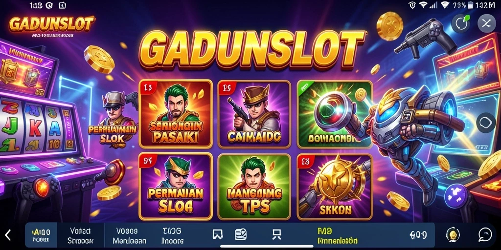 Screenshot dari gameplay GADUNSLOT yang menampilkan mesin slot dan aksi seru.
