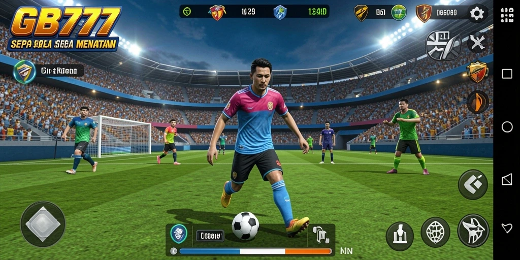Tampilan gameplay seru di lapangan virtual GB777.