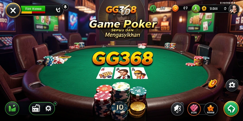 Tampilan gameplay GG368 yang menarik saat bermain poker.