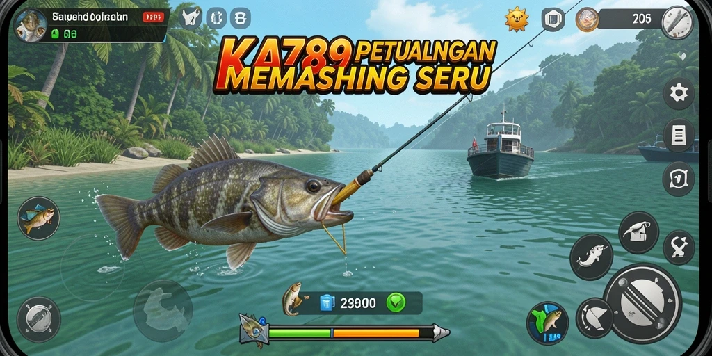 Gameplay KA789 menampilkan aksi memancing yang seru dan mendebarkan.