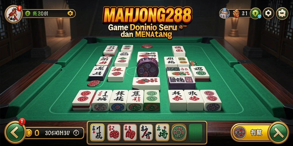 Screenshot gameplay yang menunjukkan aksi menarik di MAHJONG288.