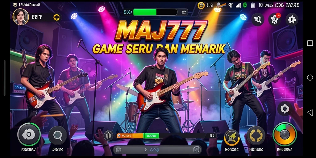 Tampilan gameplay menarik dari MAJ777 yang penuh warna dan ritme.
