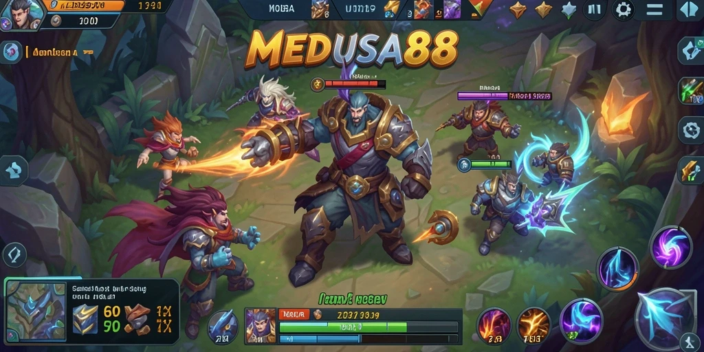 Screenshot gameplay MEDUSA88 yang menunjukkan aksi seru dalam pertempuran.