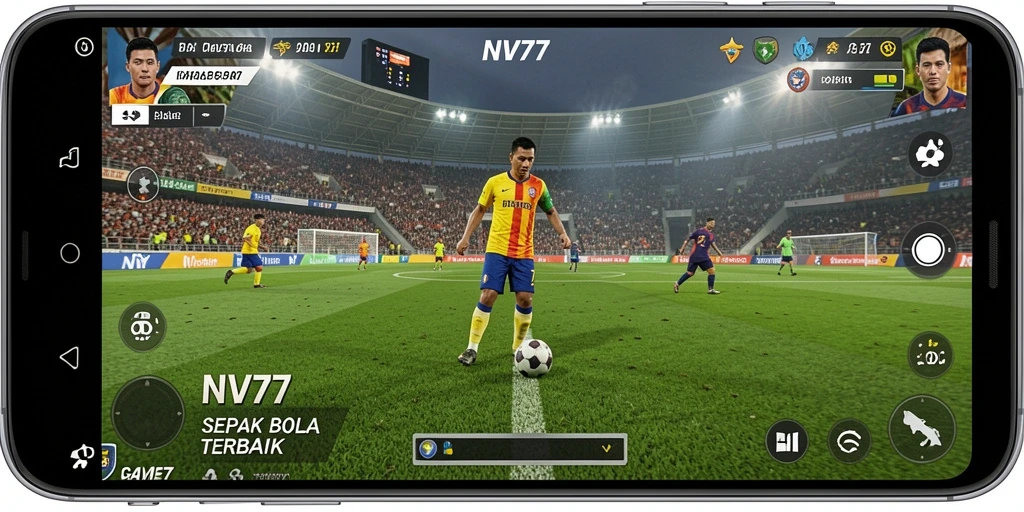 Screenshot gameplay NV77 menunjukkan aksi seru di lapangan.
