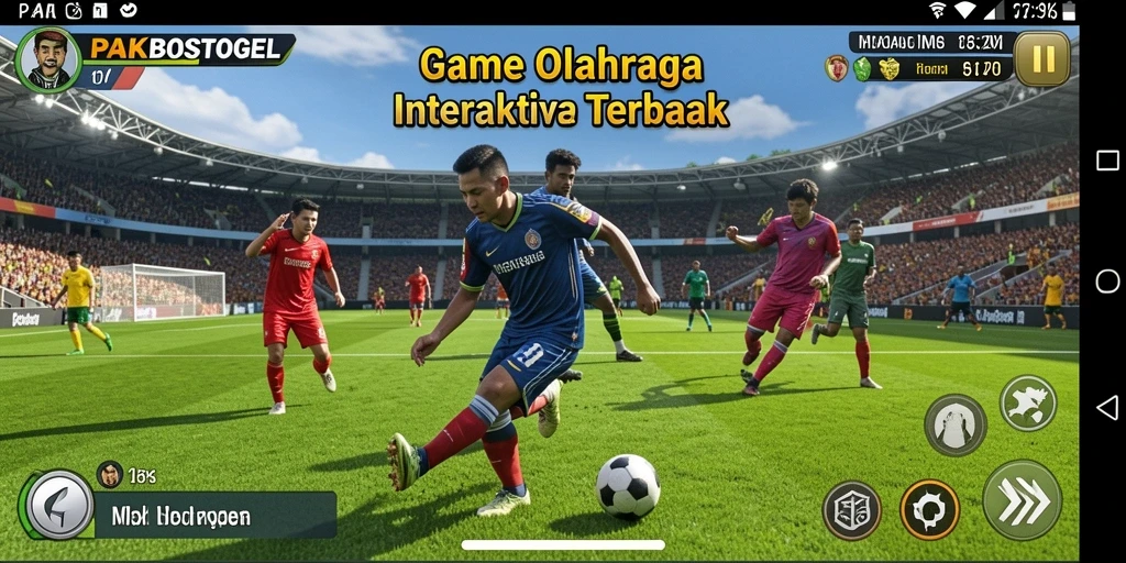 Tampilan gameplay PAKBOSTOGEL dengan aksi olahraga yang mendebarkan.
