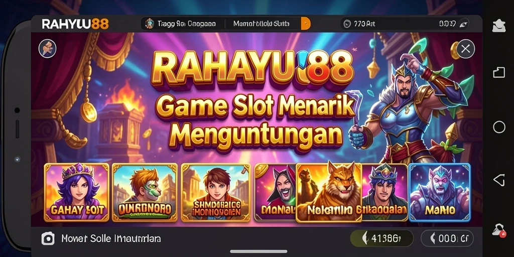 Screenshot utama RAHAYU88 menampilkan gameplay slot yang mendebarkan.