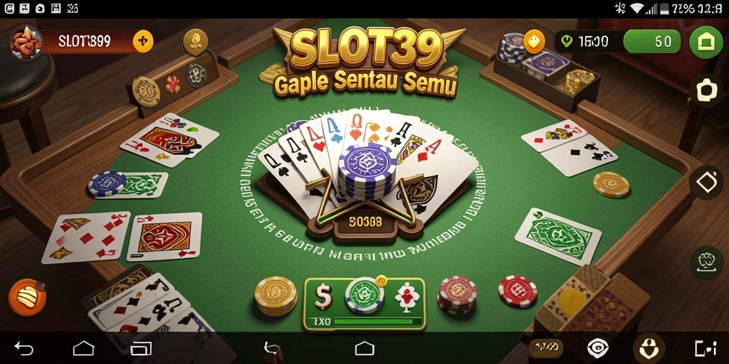 Tampilan screenshot utama SLOT39 menampilkan gameplay Gaple yang menarik.