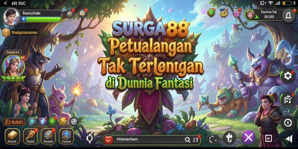 Tampilkan gameplay menantang dari SURGA88 dalam dunia penuh petualangan.