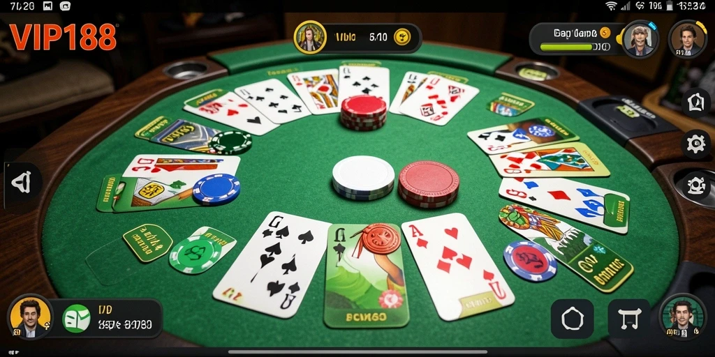 Tampilan gameplay seru dalam permainan Gaple di VIP188.
