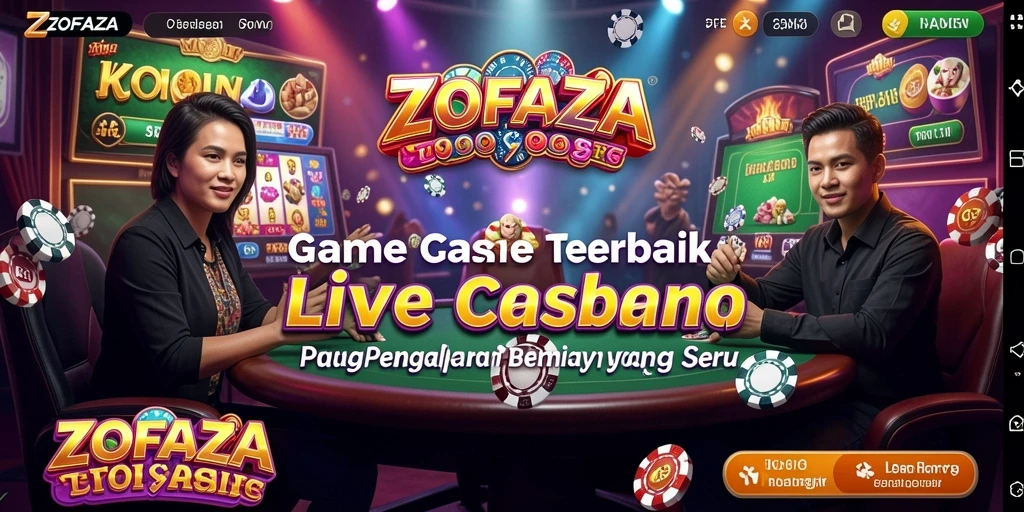 Tampilan permainan Live Casino di ZOFAZA dengan dealer profesional.